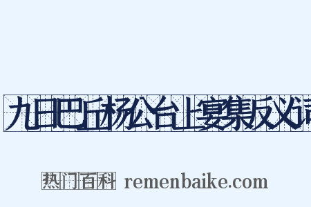 九日巴丘杨公台上宴集反义词是什么意思的图片